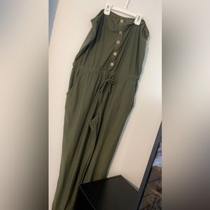 Green jumpsuit with/without straps